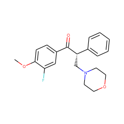 COc1ccc(C(=O)[C@@H](CN2CCOCC2)c2ccccc2)cc1F ZINC000020591226