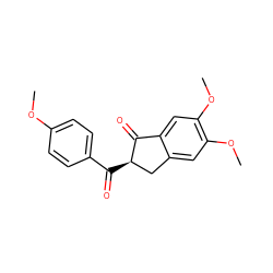 COc1ccc(C(=O)[C@@H]2Cc3cc(OC)c(OC)cc3C2=O)cc1 ZINC000101323936