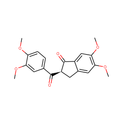 COc1ccc(C(=O)[C@@H]2Cc3cc(OC)c(OC)cc3C2=O)cc1OC ZINC000101323978