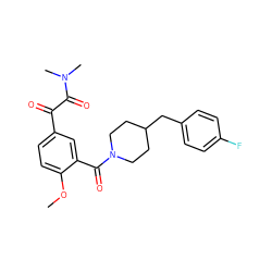 COc1ccc(C(=O)C(=O)N(C)C)cc1C(=O)N1CCC(Cc2ccc(F)cc2)CC1 ZINC000045340106