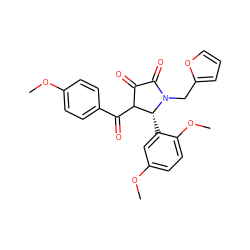 COc1ccc(C(=O)C2C(=O)C(=O)N(Cc3ccco3)[C@@H]2c2cc(OC)ccc2OC)cc1 ZINC000006499265