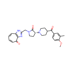 COc1ccc(C(=O)C2CCN([C@@H]3CCN(Cc4nc5c(=O)ccccc5[nH]4)C3=O)CC2)cc1C ZINC000205852952