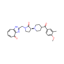 COc1ccc(C(=O)C2CCN([C@H]3CCN(Cc4nc5c(=O)ccccc5[nH]4)C3=O)CC2)cc1C ZINC000218091173