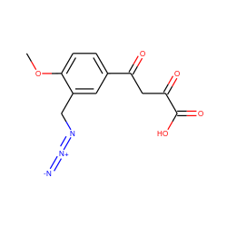 COc1ccc(C(=O)CC(=O)C(=O)O)cc1CN=[N+]=[N-] ZINC000013488690