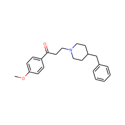 COc1ccc(C(=O)CCN2CCC(Cc3ccccc3)CC2)cc1 ZINC000095902713