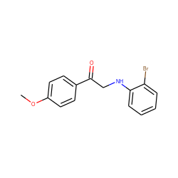 COc1ccc(C(=O)CNc2ccccc2Br)cc1 ZINC000003261664