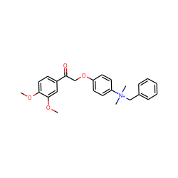 COc1ccc(C(=O)COc2ccc([N+](C)(C)Cc3ccccc3)cc2)cc1OC ZINC000013586890