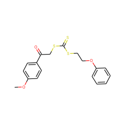 COc1ccc(C(=O)CSC(=S)SCCOc2ccccc2)cc1 ZINC000040429971