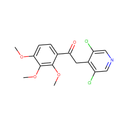 COc1ccc(C(=O)Cc2c(Cl)cncc2Cl)c(OC)c1OC ZINC000116167716