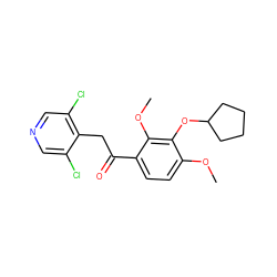 COc1ccc(C(=O)Cc2c(Cl)cncc2Cl)c(OC)c1OC1CCCC1 ZINC000299826679