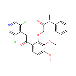 COc1ccc(C(=O)Cc2c(Cl)cncc2Cl)c(OCC(=O)N(C)c2ccccc2)c1OC ZINC000116167048