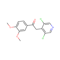 COc1ccc(C(=O)Cc2c(Cl)cncc2Cl)cc1OC ZINC000115061637