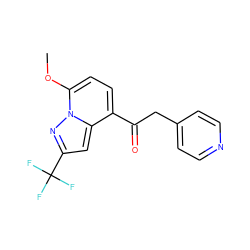 COc1ccc(C(=O)Cc2ccncc2)c2cc(C(F)(F)F)nn12 ZINC000096933405