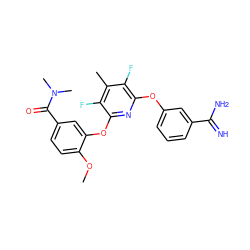 COc1ccc(C(=O)N(C)C)cc1Oc1nc(Oc2cccc(C(=N)N)c2)c(F)c(C)c1F ZINC000013474041