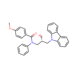 COc1ccc(C(=O)N(C[C@H](O)Cn2c3ccccc3c3ccccc32)c2ccccc2)cc1 ZINC000073140023