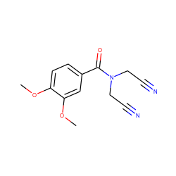 COc1ccc(C(=O)N(CC#N)CC#N)cc1OC ZINC000000029912