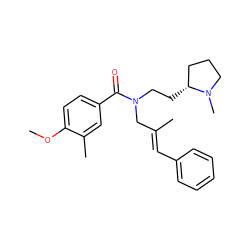 COc1ccc(C(=O)N(CC[C@@H]2CCCN2C)C/C(C)=C/c2ccccc2)cc1C ZINC000084634089