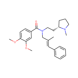 COc1ccc(C(=O)N(CC[C@@H]2CCCN2C)C/C(C)=C/c2ccccc2)cc1OC ZINC000084604723