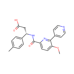 COc1ccc(C(=O)N[C@@H](CC(=O)O)c2ccc(C)cc2)nc1-c1ccncc1 ZINC000261143847