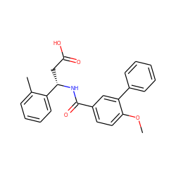 COc1ccc(C(=O)N[C@@H](CC(=O)O)c2ccccc2C)cc1-c1ccccc1 ZINC000203338086