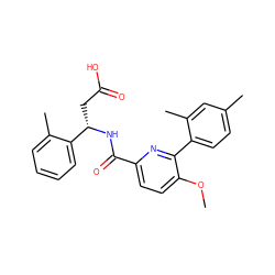 COc1ccc(C(=O)N[C@@H](CC(=O)O)c2ccccc2C)nc1-c1ccc(C)cc1C ZINC000144372459