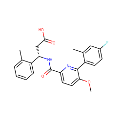 COc1ccc(C(=O)N[C@@H](CC(=O)O)c2ccccc2C)nc1-c1ccc(F)cc1C ZINC000203333858