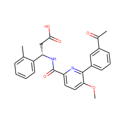 COc1ccc(C(=O)N[C@@H](CC(=O)O)c2ccccc2C)nc1-c1cccc(C(C)=O)c1 ZINC000261166943