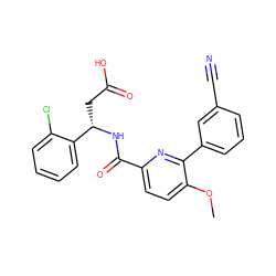 COc1ccc(C(=O)N[C@@H](CC(=O)O)c2ccccc2Cl)nc1-c1cccc(C#N)c1 ZINC000261173102