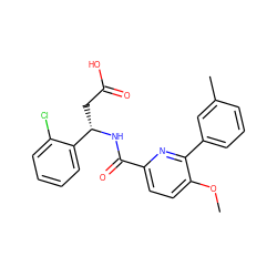 COc1ccc(C(=O)N[C@@H](CC(=O)O)c2ccccc2Cl)nc1-c1cccc(C)c1 ZINC000203880633