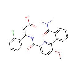 COc1ccc(C(=O)N[C@@H](CC(=O)O)c2ccccc2Cl)nc1-c1ccccc1C(=O)N(C)C ZINC000261145823