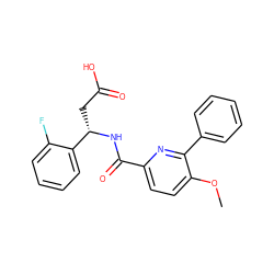 COc1ccc(C(=O)N[C@@H](CC(=O)O)c2ccccc2F)nc1-c1ccccc1 ZINC000203894060