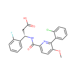 COc1ccc(C(=O)N[C@@H](CC(=O)O)c2ccccc2F)nc1-c1ccccc1Cl ZINC000203327151