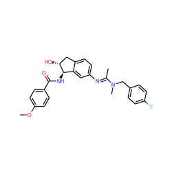 COc1ccc(C(=O)N[C@@H]2c3cc(/N=C(\C)N(C)Cc4ccc(F)cc4)ccc3C[C@H]2O)cc1 ZINC000473090473