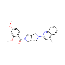 COc1ccc(C(=O)N2C[C@@H]3CN(c4cc(C)c5ccccc5n4)C[C@@H]3C2)c(OC)c1 ZINC000116823656