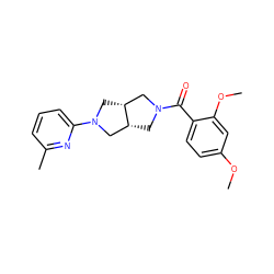 COc1ccc(C(=O)N2C[C@@H]3CN(c4cccc(C)n4)C[C@@H]3C2)c(OC)c1 ZINC000116821618