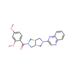 COc1ccc(C(=O)N2C[C@@H]3CN(c4cnc5ccccc5n4)C[C@@H]3C2)c(OC)c1 ZINC000116823277