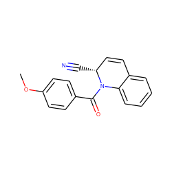 COc1ccc(C(=O)N2c3ccccc3C=C[C@H]2C#N)cc1 ZINC000000478119