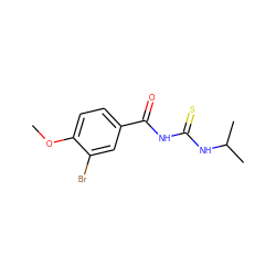 COc1ccc(C(=O)NC(=S)NC(C)C)cc1Br ZINC000002136279