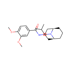 COc1ccc(C(=O)NC2C[C@@H]3CCC[C@H](C2)N3CC(C)C)cc1OC ZINC000004354703