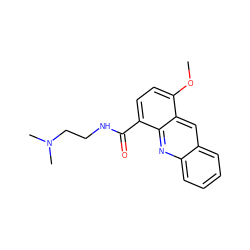 COc1ccc(C(=O)NCCN(C)C)c2nc3ccccc3cc12 ZINC000005541370