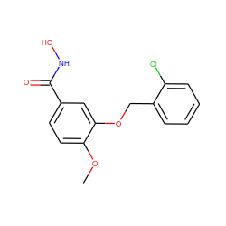 COc1ccc(C(=O)NO)cc1OCc1ccccc1Cl ZINC001772625570