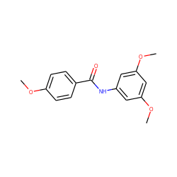 COc1ccc(C(=O)Nc2cc(OC)cc(OC)c2)cc1 ZINC000000294749