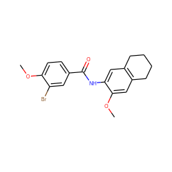 COc1ccc(C(=O)Nc2cc3c(cc2OC)CCCC3)cc1Br ZINC000001138116