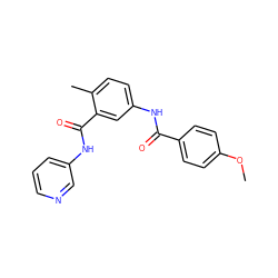 COc1ccc(C(=O)Nc2ccc(C)c(C(=O)Nc3cccnc3)c2)cc1 ZINC000040917677