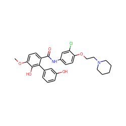 COc1ccc(C(=O)Nc2ccc(OCCN3CCCCC3)c(Cl)c2)c(-c2cccc(O)c2)c1O ZINC000299857193