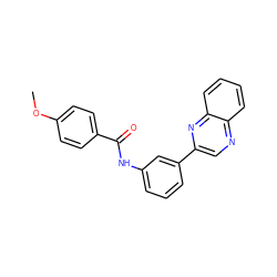 COc1ccc(C(=O)Nc2cccc(-c3cnc4ccccc4n3)c2)cc1 ZINC000000991880