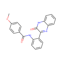 COc1ccc(C(=O)Nc2ccccc2-c2nc3ccccc3[nH]c2=O)cc1 ZINC000002950764