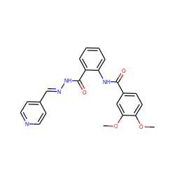 COc1ccc(C(=O)Nc2ccccc2C(=O)N/N=C/c2ccncc2)cc1OC ZINC000002219494