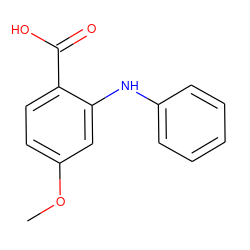 COc1ccc(C(=O)O)c(Nc2ccccc2)c1 ZINC000025502890