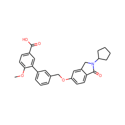 COc1ccc(C(=O)O)cc1-c1cccc(COc2ccc3c(c2)CN(C2CCCC2)C3=O)c1 ZINC000095575855